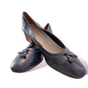 Salvatore Ferragamo Navy Pumps with a Tassel Size 8 1/2